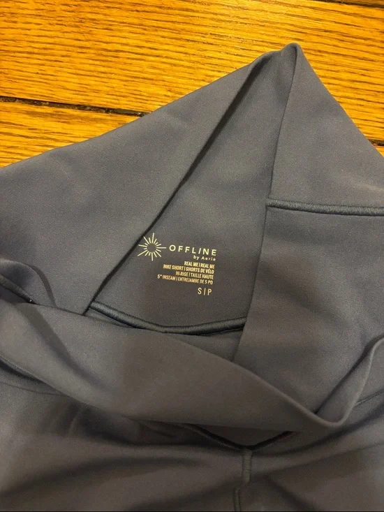 aerie High-Waist Bike Shorts in Slate - Picture 2 of 2